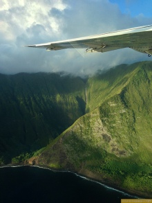 not my shot - North of the island Molokai cliffs same view from our Mokulele plane